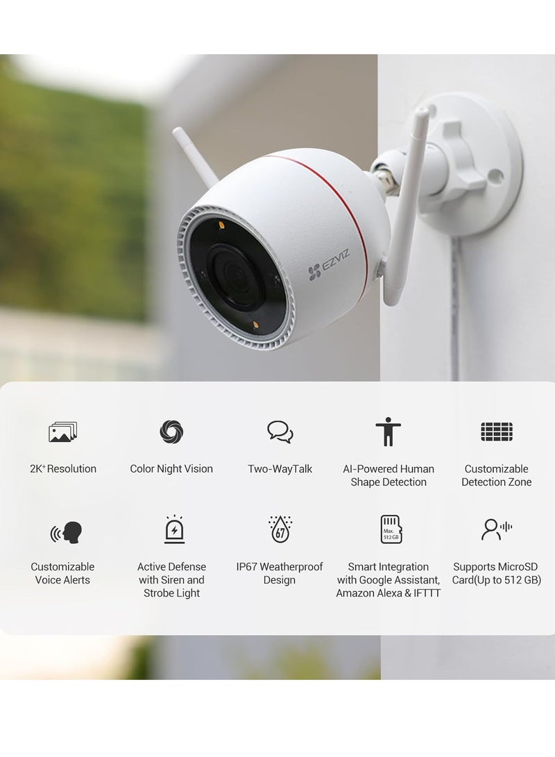 H3c 2K⁺ Wi-Fi Smart Home Camera Full HD Color Night Vision 4MP