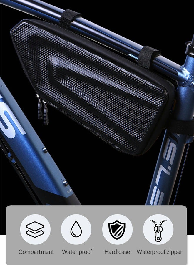 Bike Frame Bag Waterproof, Triangle Bike Bag,Hard Shell Bike Storage Tool Bag,Top Tube Bag Under Seat for Road Mountain Cycling