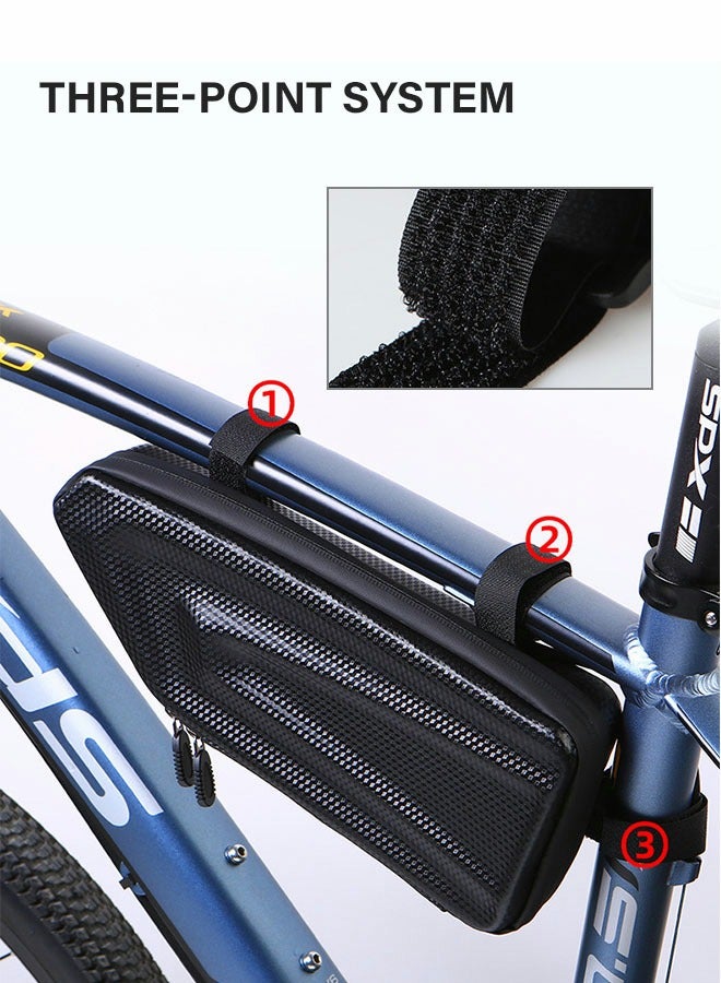 Bike Frame Bag Waterproof, Triangle Bike Bag,Hard Shell Bike Storage Tool Bag,Top Tube Bag Under Seat for Road Mountain Cycling