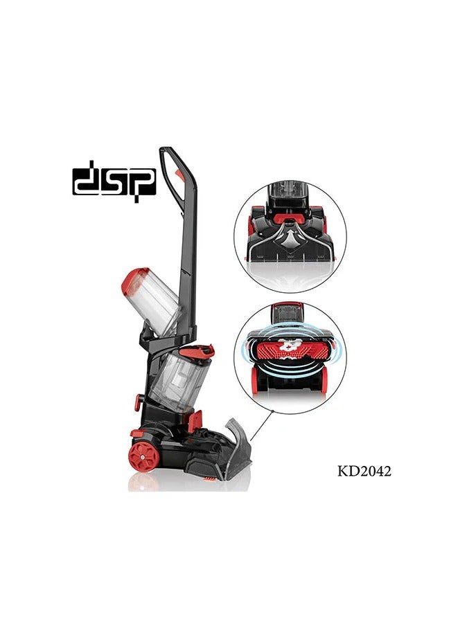 High Power upright 800W Carpet Vacuum Cleaner with Heat Function Steam Vacuum Cleaner for Carpet and Sofa with Multiple Usage Scenarios TURBO Multi-usage Vacuum Cleaner. (Red/Black)