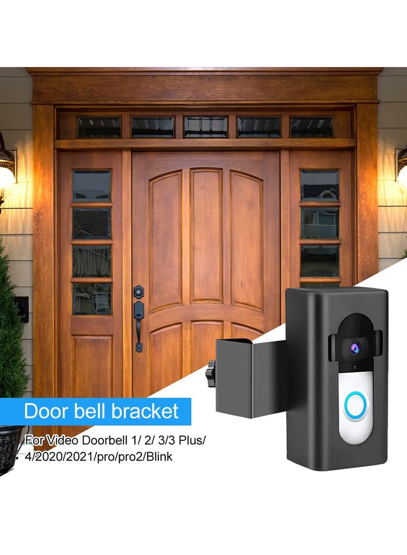 Anti-Theft Door Video Doorbell Mount, Adjustable No-Drill Mounting Bracket for Video Doorbell Cover Holder Not Block Doorbell Sensor, Doorbell Adapter Holder for Home Rentals Office Room