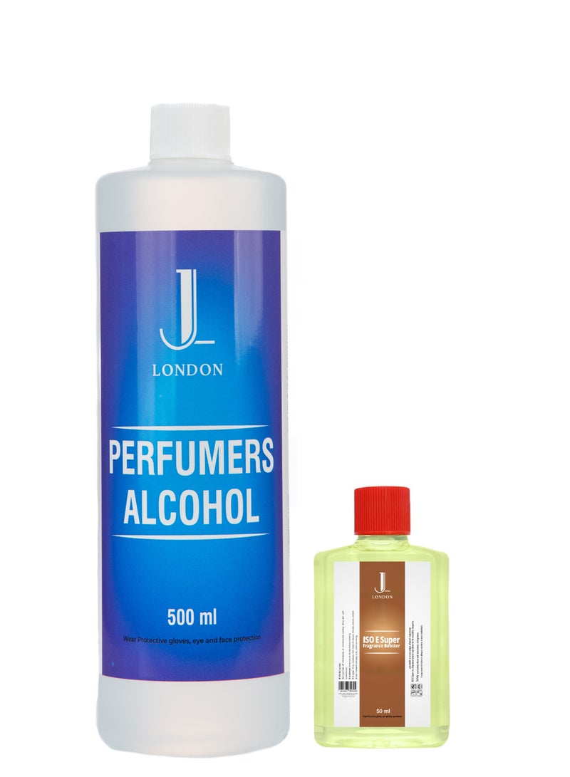 JAN LONDON Perfumer's Essentials Pack: ISOE SUPER 50ml, Perfumer's Alcohol 500ml - Enhance Fragrances with Iso E Super, and Perfumer's Alcohol