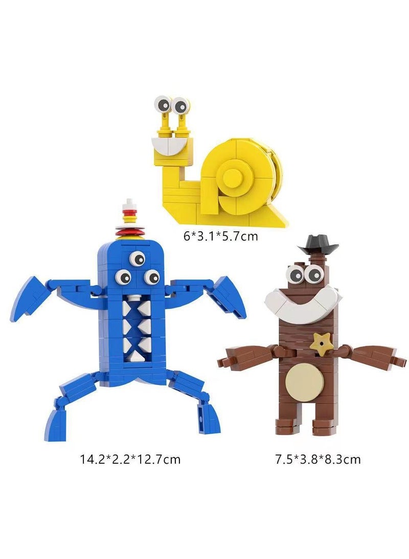 3 Pcs Set BanBan Kindergarten Building Set Building BLocks Figures Character Bricks Friend Toys