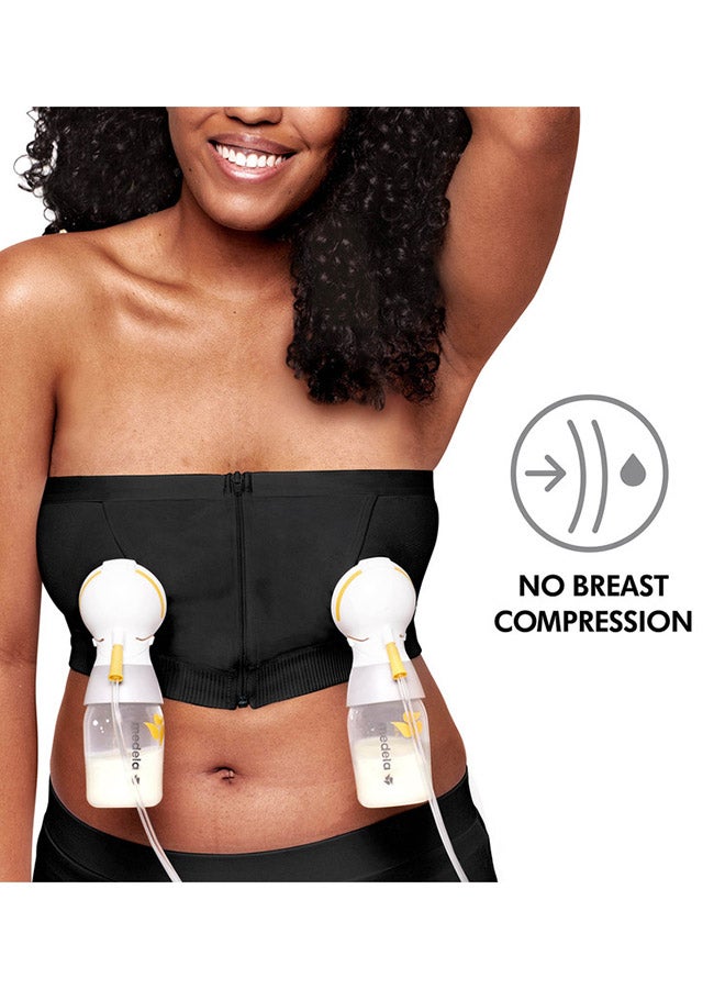 Easy Expression Hands-Free Pumping Bra Black Medium