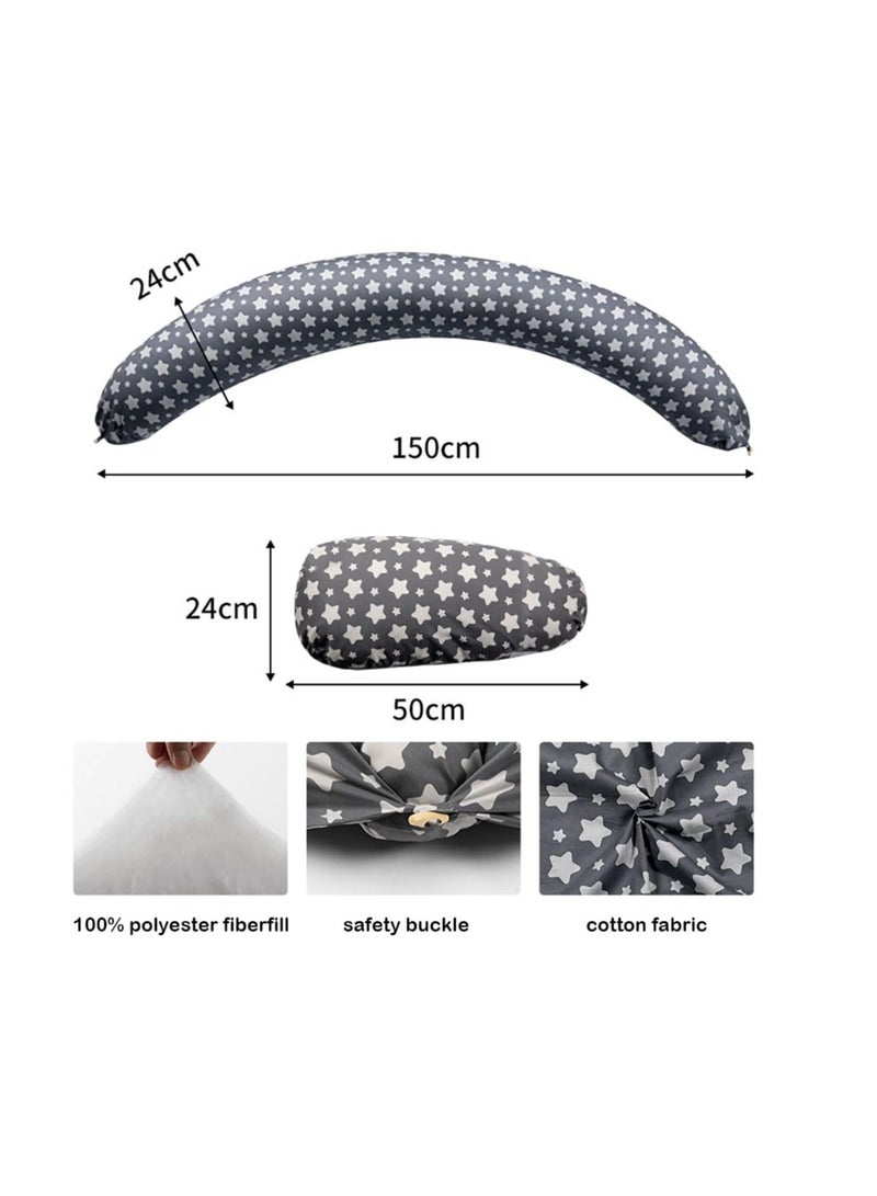 Baby Nursing Pillows for Breastfeeding, Multifunctional Ultra Soft Nursing Pillow for Moms, Breastfeeding and Bottlefeeding for Baby Boys and Girls, Baby Feeding Support Pillow for Newborn, Grey