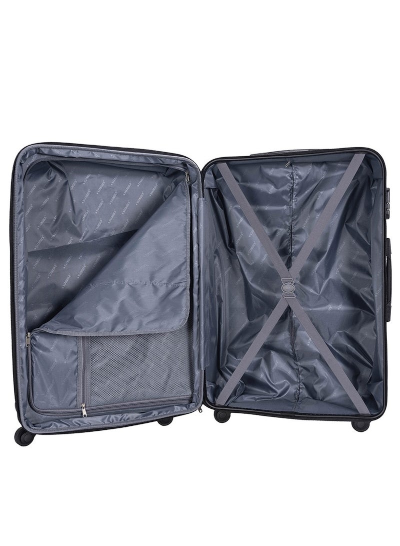 4 Pack Of Hardside Spinner Number Locked Luggage Trolley