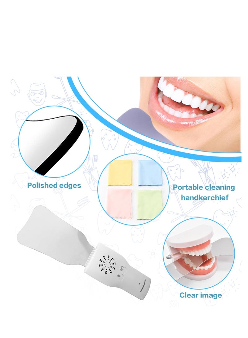 Dental Mouth Mirror Occlusal Reflector Mirror, 5 Pcs Fog-Free Intraoral Photography Mirror, 2 Sided Dental Plated Glass Intraoral Photo Reflector Mirrors, Oral Inspection Kit for Clinic Dentist