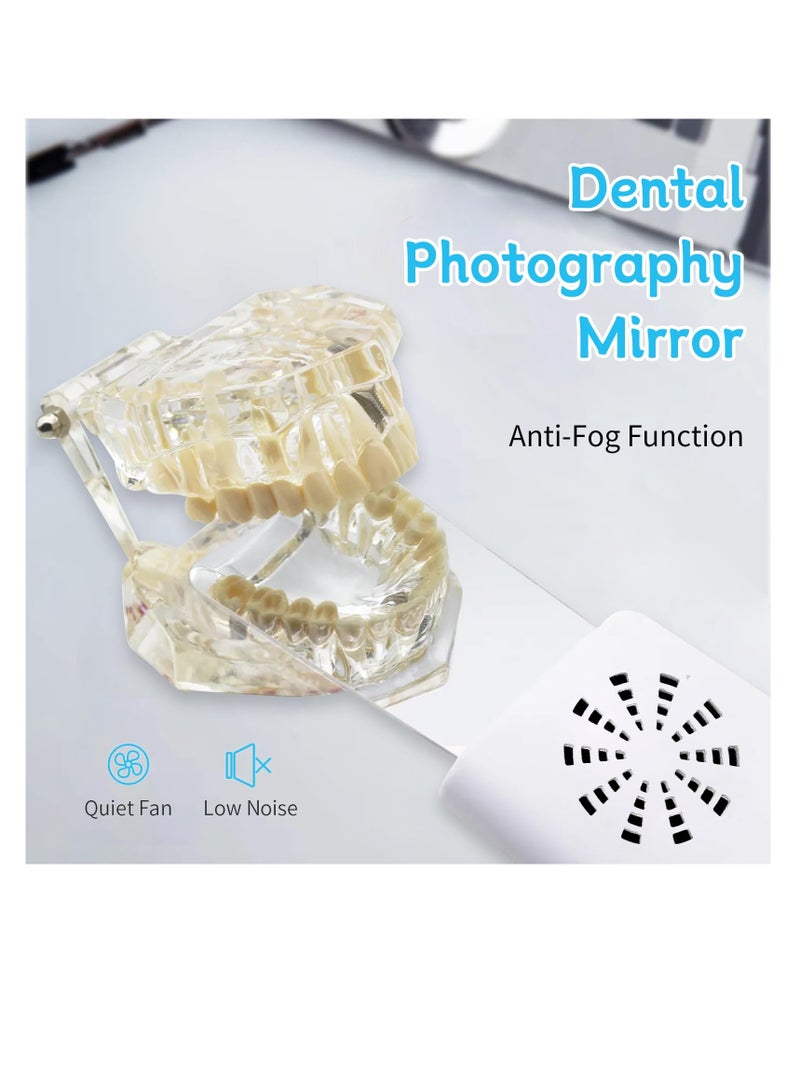 Dental Mouth Mirror Occlusal Reflector Mirror, 5 Pcs Fog-Free Intraoral Photography Mirror, 2 Sided Dental Plated Glass Intraoral Photo Reflector Mirrors, Oral Inspection Kit for Clinic Dentist