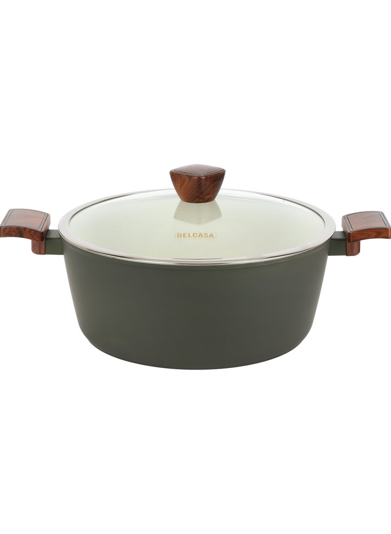 Delcasa Nonstick Cookware set ceramic coated 9pcs Cookware set Casserole sauce pan frypan Lid induction compactible, Dishwasher safe