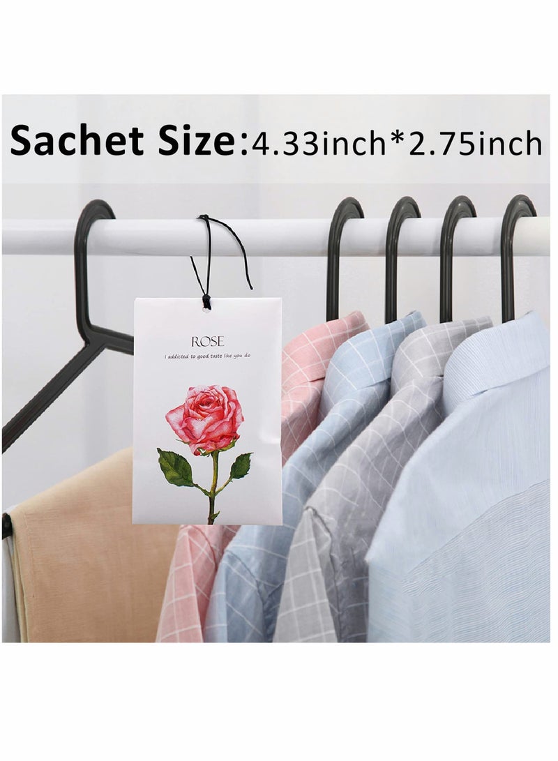 Rose Sachet 1Box 12Pcs Rose Dried Flower Bag Scent Sachet Drawer Freshener Rose Closet Air Freshener Scented Drawer Deodorizer Freshener for Drawers Closet Home Car Fragrance Product