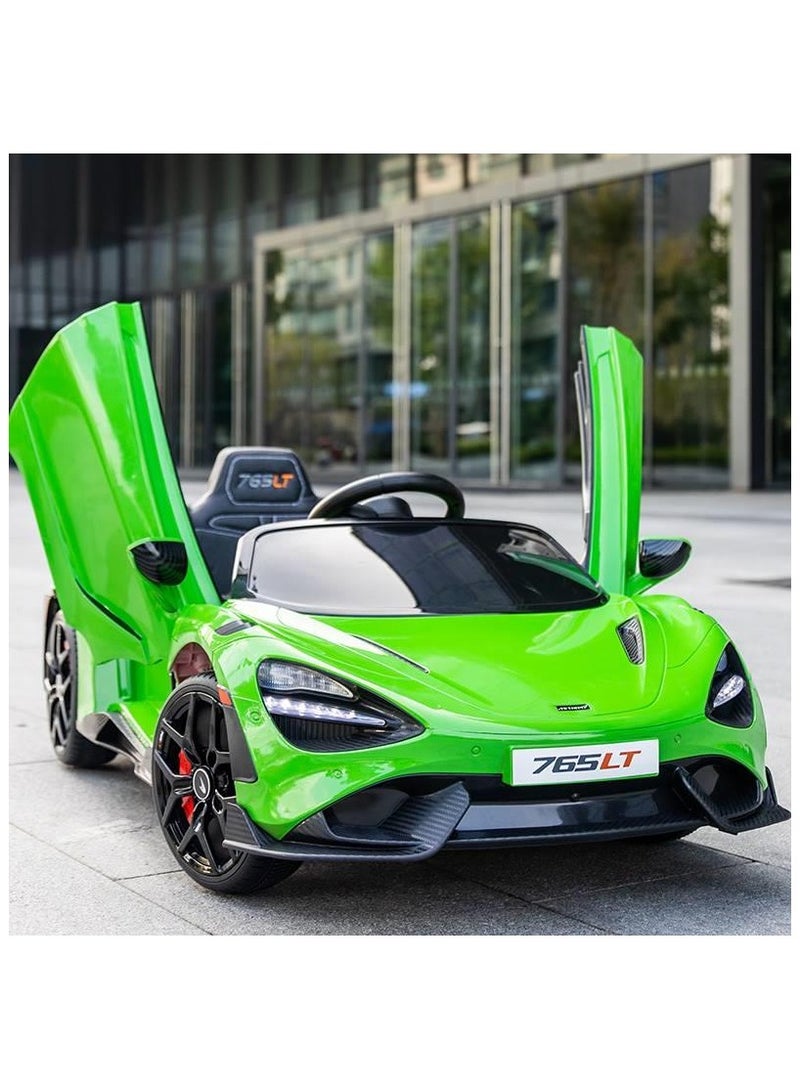 Mclaren 765LT Licensed Ride on Kids Car - Green 12V