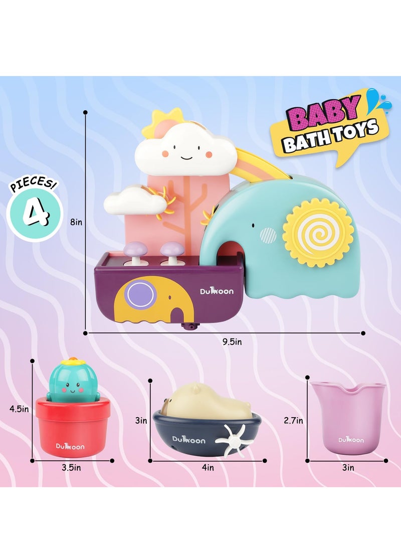 Baby Bath Toys Game, Shower Bath Baby Toy for 1,2,3+ Year Old Boy Girl Toddler Gift Toys Set, Kids Shower Baby Bath Toys for 1 2 3 4 5 Years Old Girls Boys Toddlers Kids Children Gift Toys Set