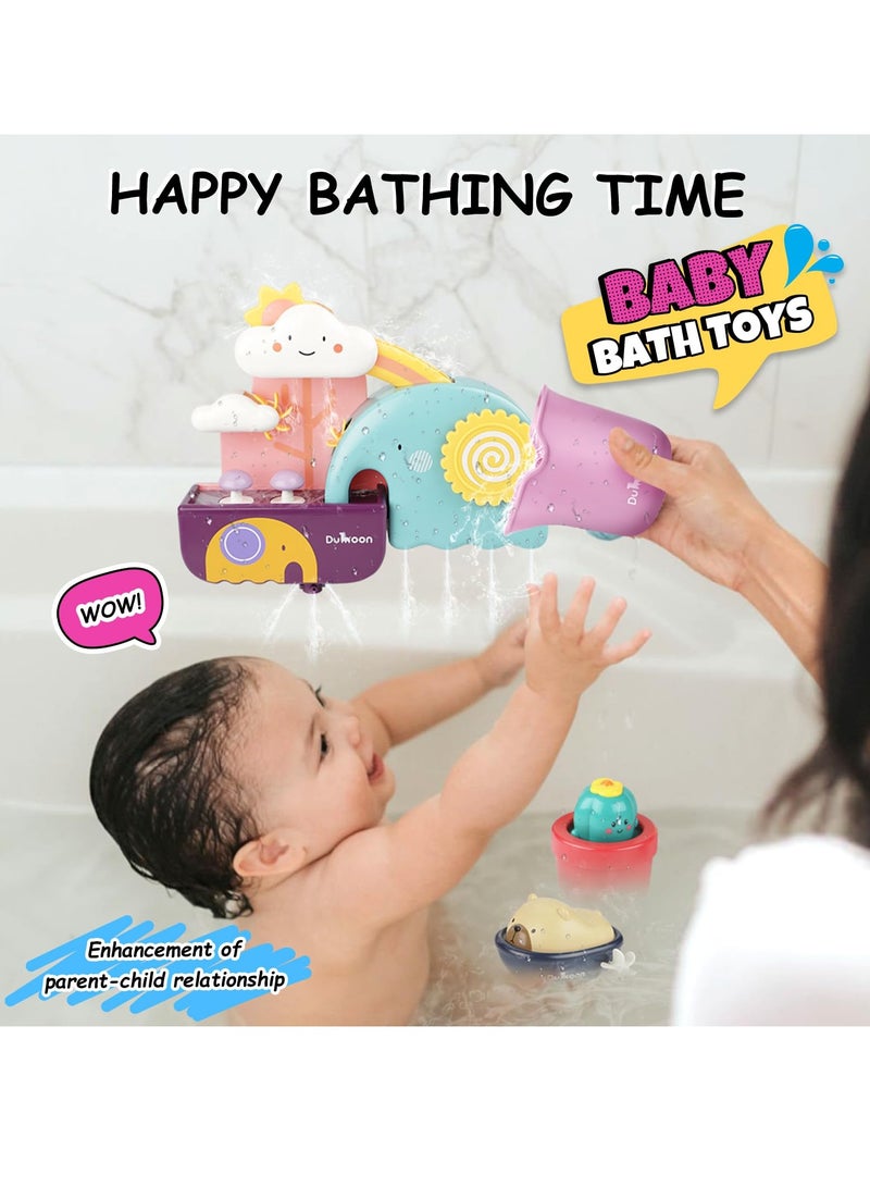 Baby Bath Toys Game, Shower Bath Baby Toy for 1,2,3+ Year Old Boy Girl Toddler Gift Toys Set, Kids Shower Baby Bath Toys for 1 2 3 4 5 Years Old Girls Boys Toddlers Kids Children Gift Toys Set