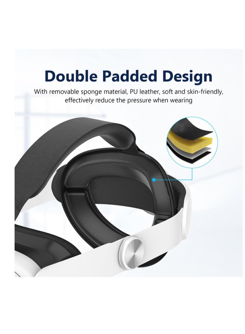 Adjustable Head Strap for Meta Quest 3 Accessories, Comfortable Lightweight Adjustable Elite Headset Replacement Accessories for Meta Quest 3, VR Headset Strap Replacement for Meta Quest 3