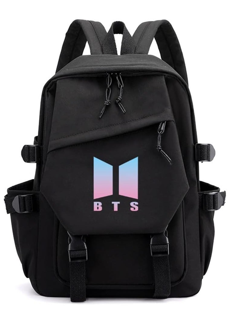 URbazaar Korea BTS series backpack school student canvas book bag casual shoulder bag travel rucksack