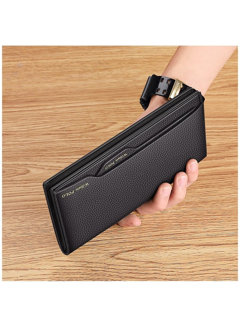 King Paul men's wallet Long leather wallet High-end business large capacity wallet men's clutch bag