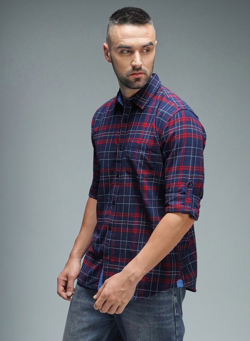 Standard Tartan Checked Pure Cotton Casual Shirt