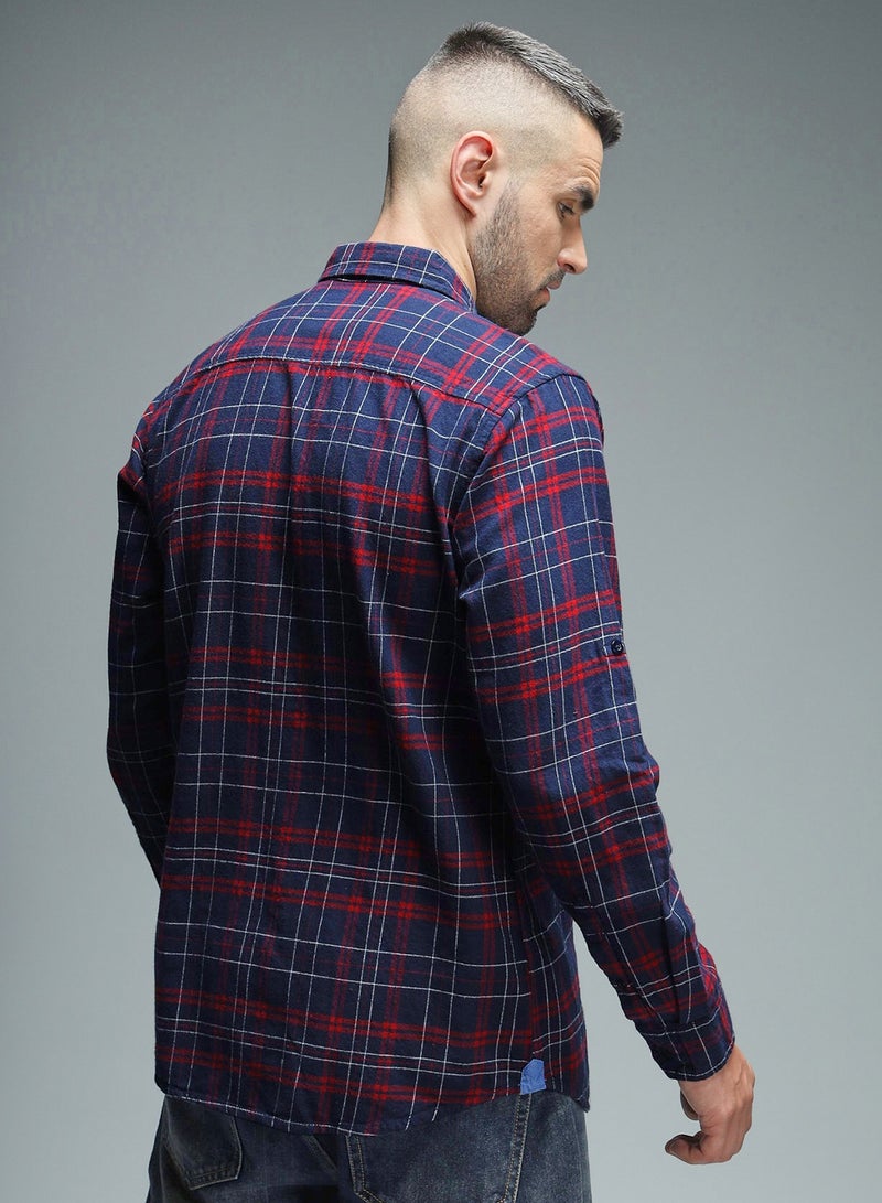 Standard Tartan Checked Pure Cotton Casual Shirt