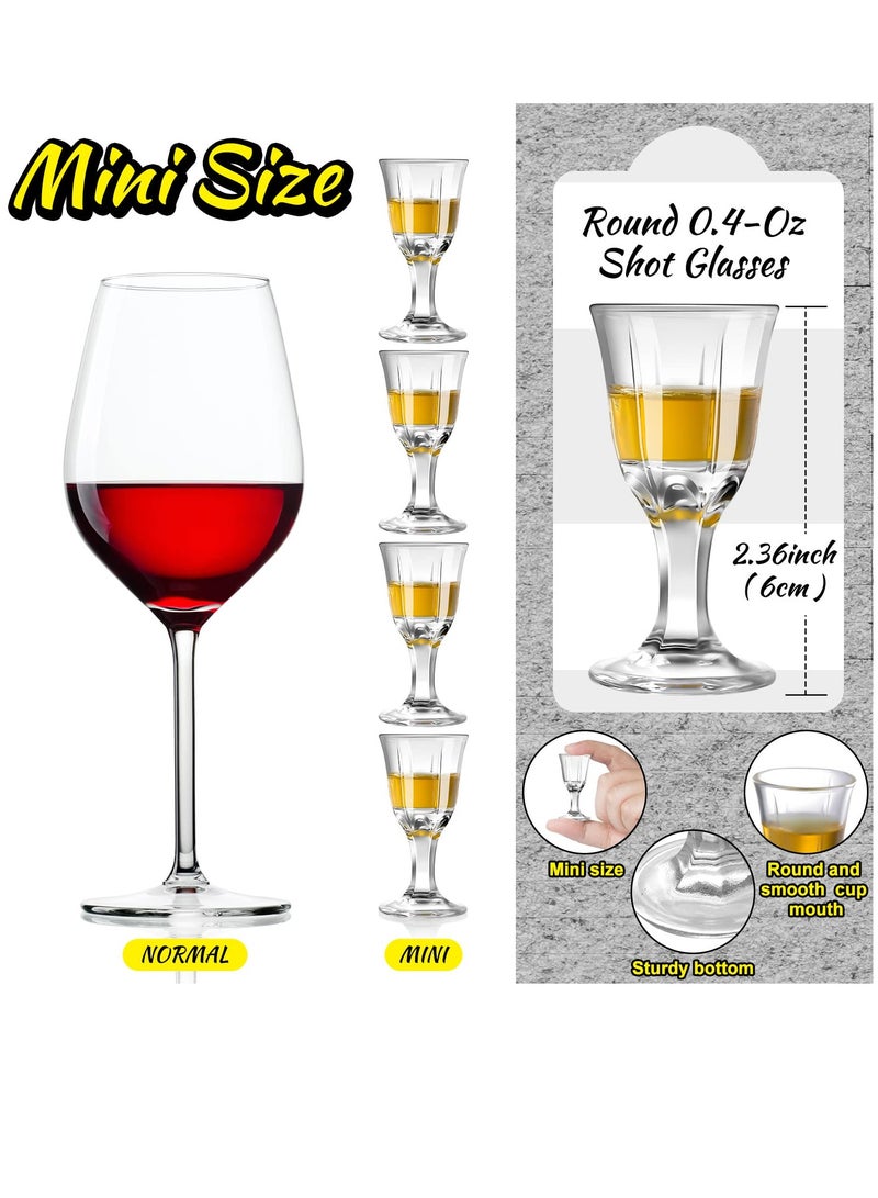 12 Pieces 0.4 oz Mini  Drink Glass Set, Mini Drink Glasses, Cute Drink Glasses