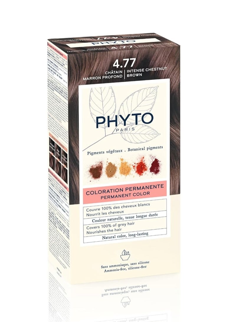 Phytocolor Permanent Hair Color 4.77 Intense Chestnut Brown