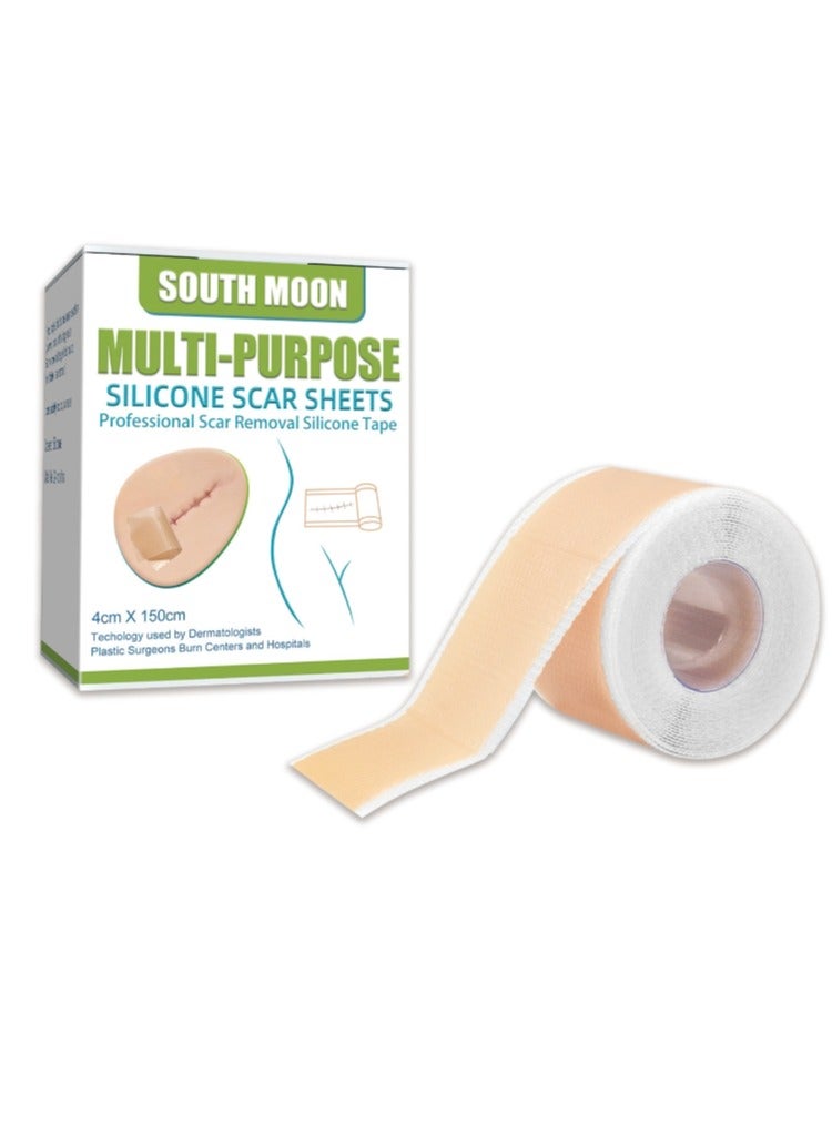 Medical Grade Silicone Scar Sheets Roll -1.5m,Tape - Keloid, C-Section, Surgical - Scars Removal Treatment - Silicon Gel Cream Patch Bandage - Removes Abs Tuck Surgery Scars