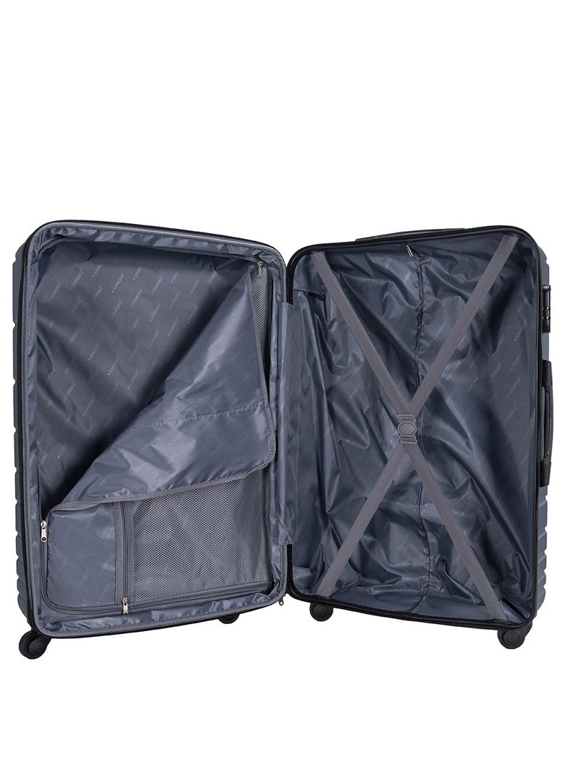 4 Pack Of Hardside Spinner Number Locked Luggage Trolley