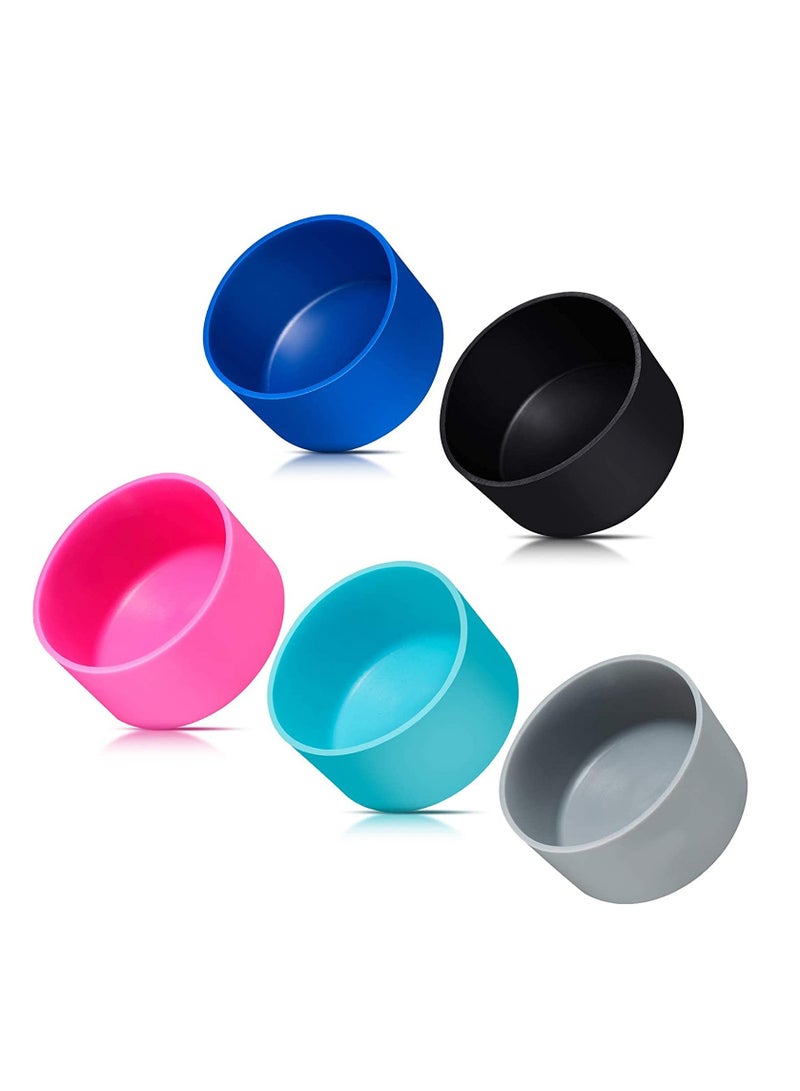 Protective Silicone Boot for Water Bottle, 5 Pieces Silicone Flex Boot for Sports Water Bottles Compatible with Hydro Flask/Takeya/MIRA/Iron Flask