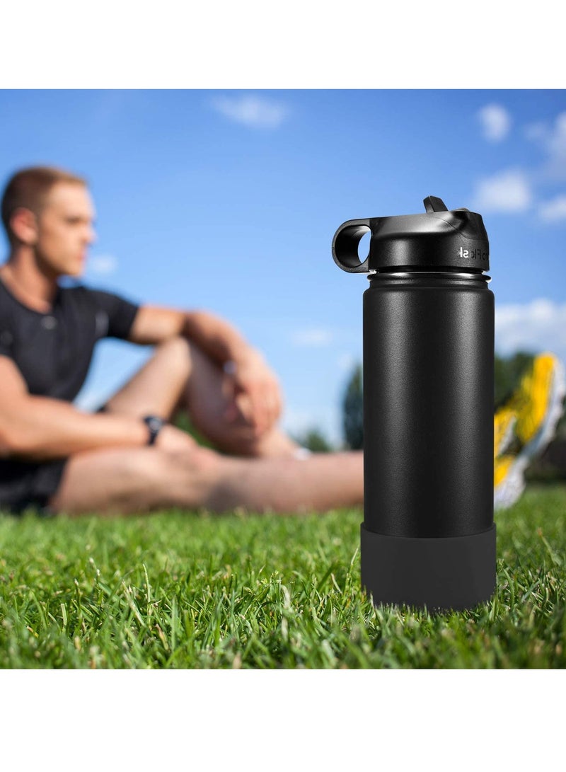 Protective Silicone Boot for Water Bottle, 5 Pieces Silicone Flex Boot for Sports Water Bottles Compatible with Hydro Flask/Takeya/MIRA/Iron Flask