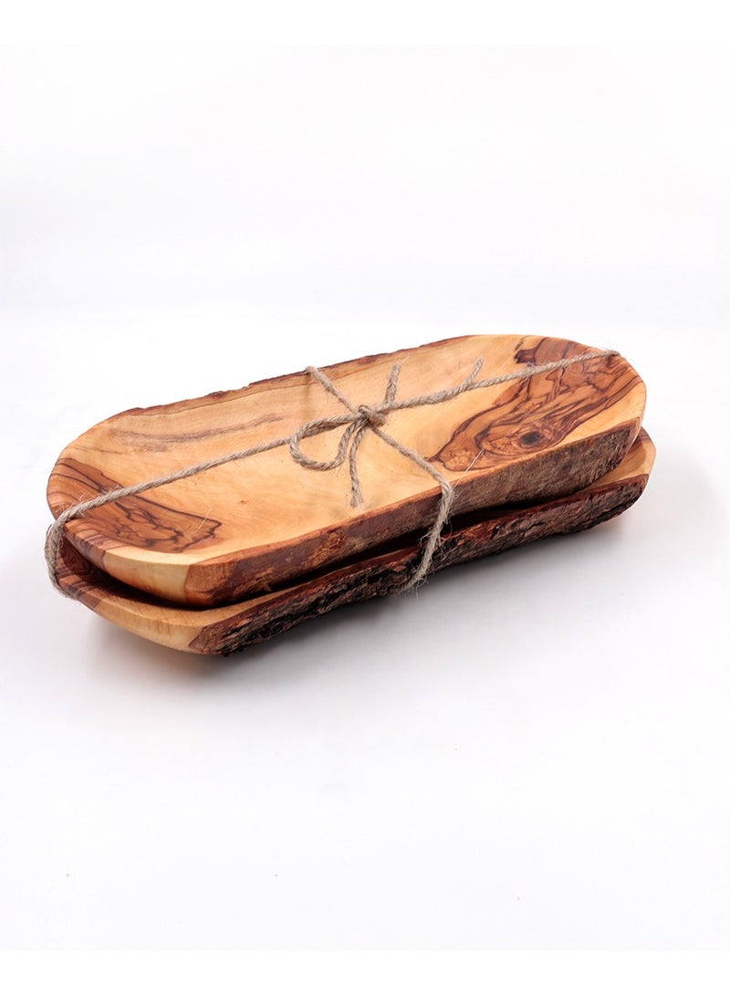 Olive Wood Tray | 2 Pcs Set