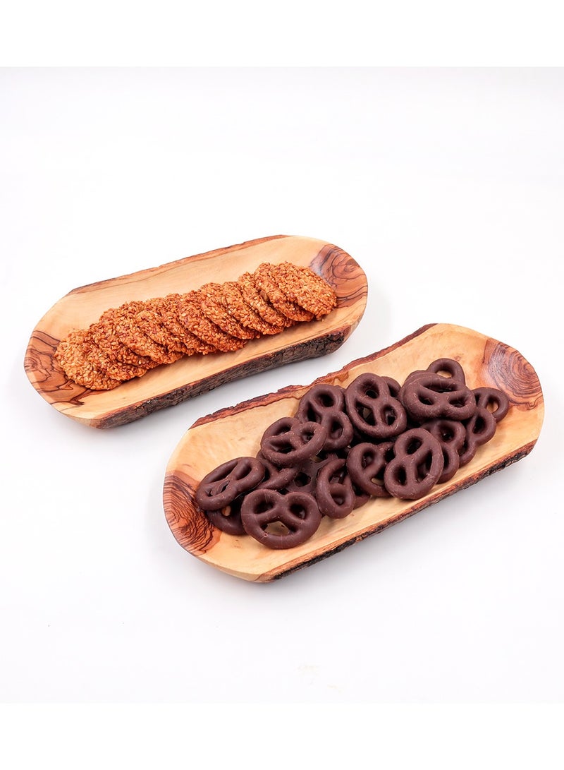 Olive Wood Tray | 2 Pcs Set