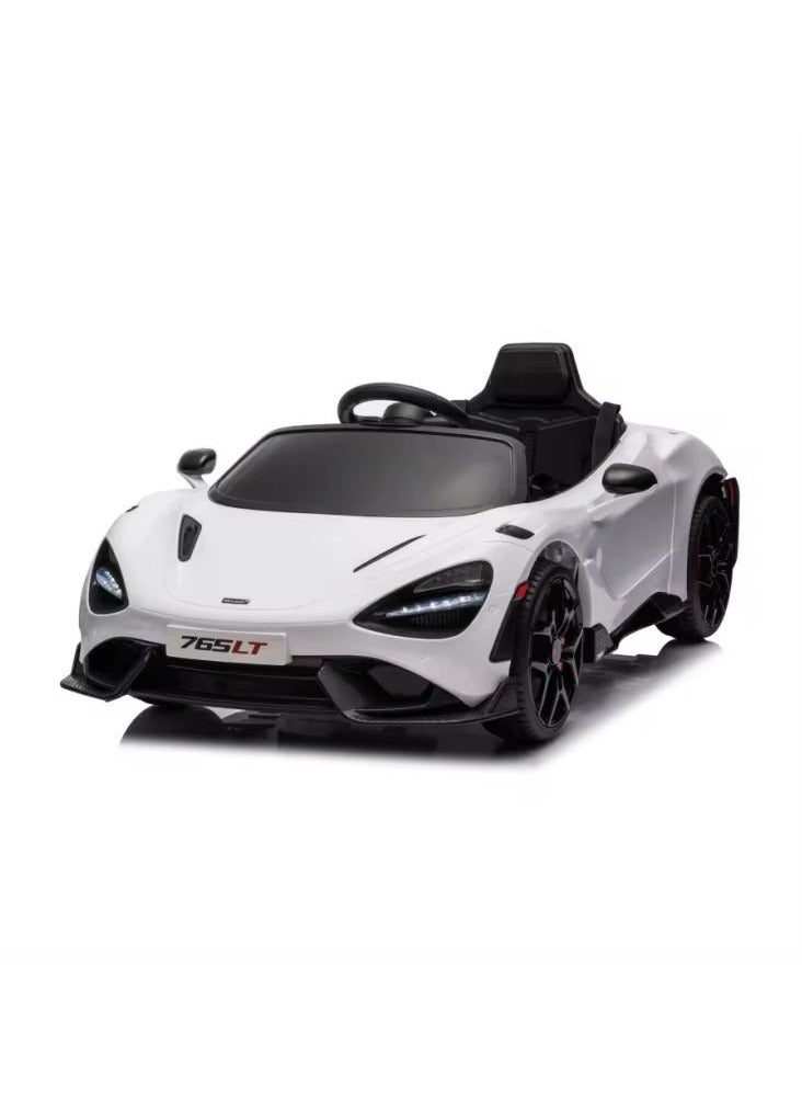 Mclaren 765LT Licensed Ride on Kids Car - White 12V