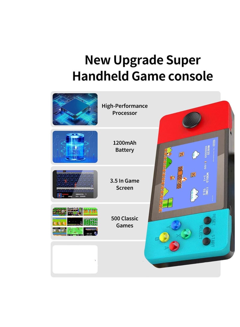 Retro Handheld Game Console, 500 FC Games, 3.5