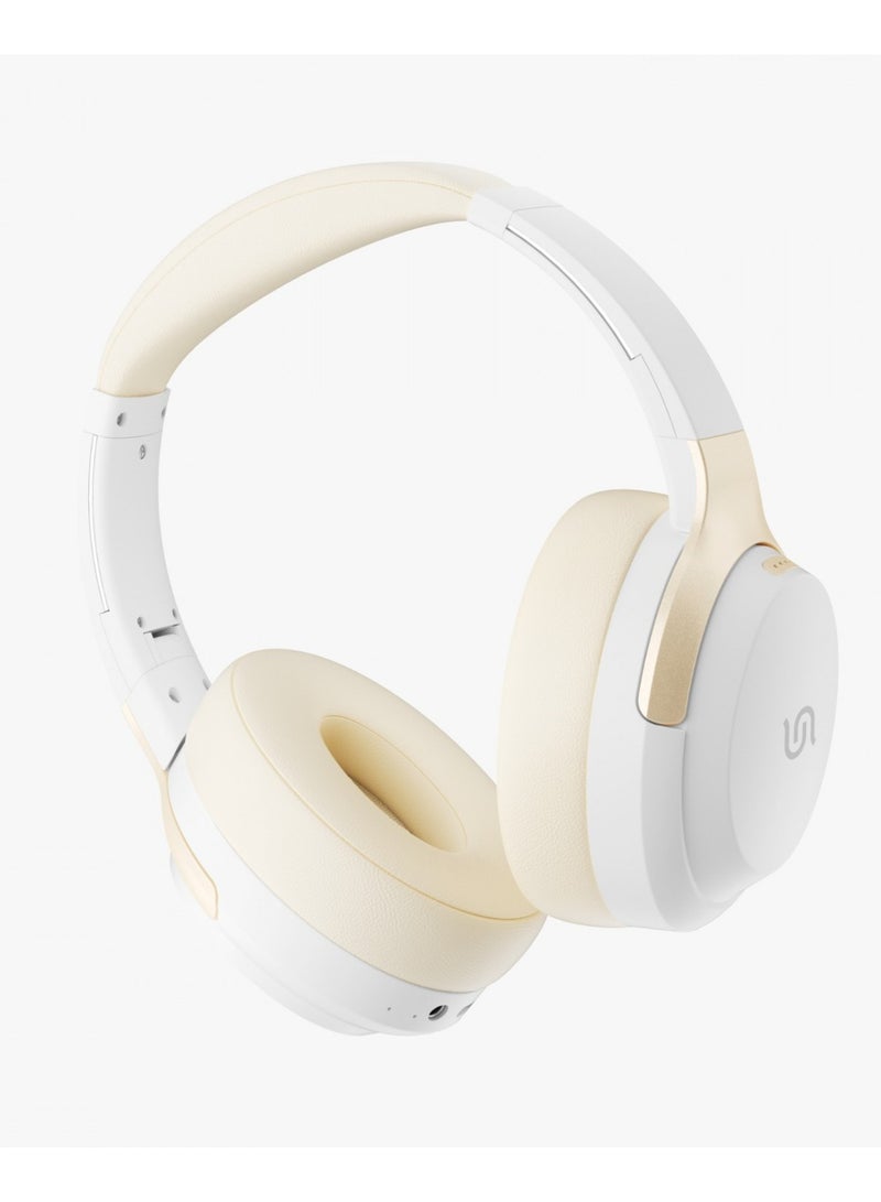 ECLIPSE Wireless Headphone High-Clarity Mic With ENC Environment Noise Cancellation - White and Cream