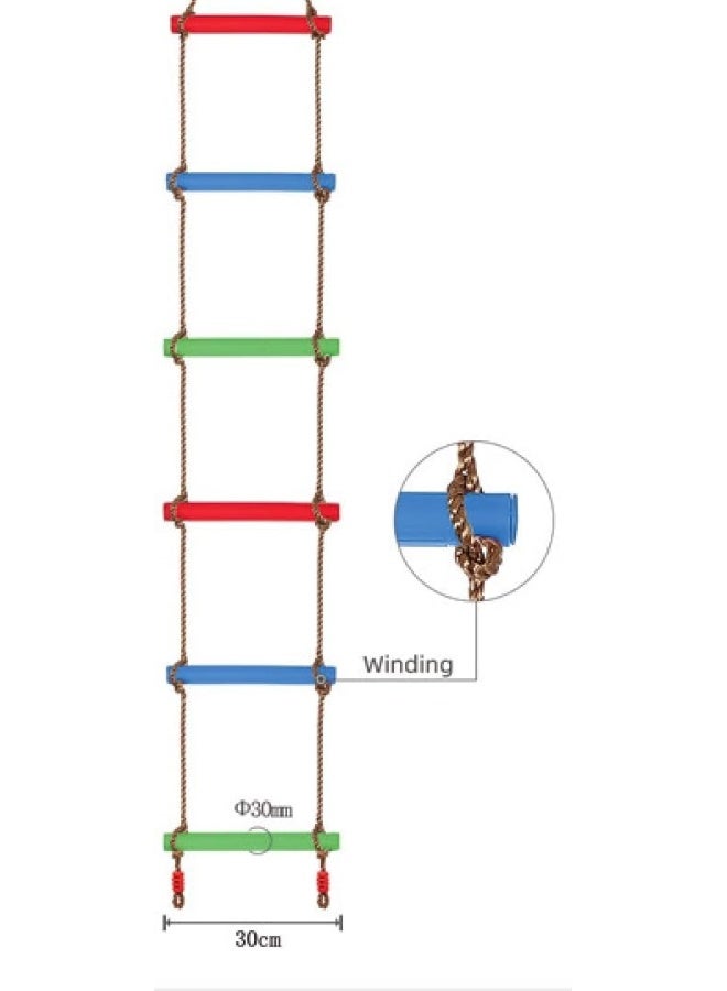 RBTOYS Durable Climbing Rope Ladder Foldable Non-Slip Safety Climbing Rope Step Ladder