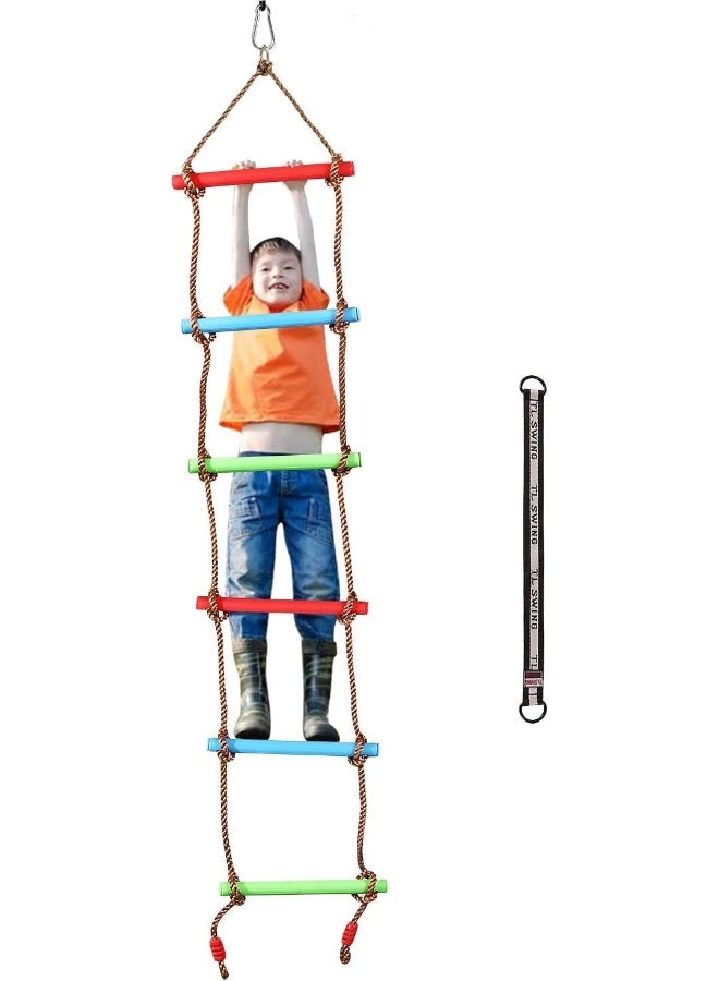 RBTOYS Durable Climbing Rope Ladder Foldable Non-Slip Safety Climbing Rope Step Ladder