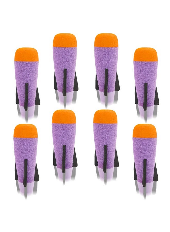 8Pack Mega Missile Refill For Toy Rocket Launcher Foam Ammo Compatible For Nerf Nstrike Elite Series (Purple)