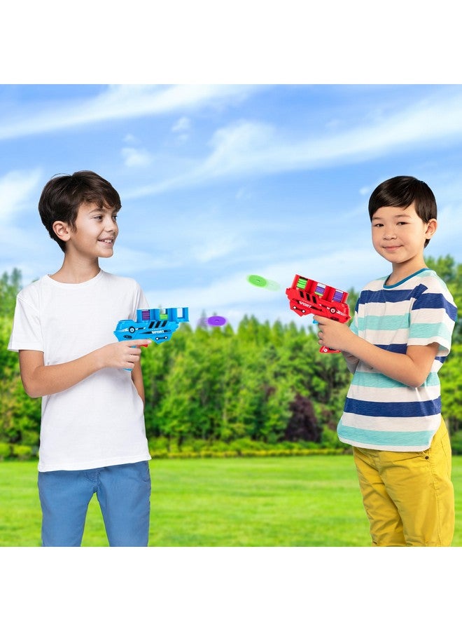 Foam Disc Launcher Set Of 2 Disk Shooter Toy Guns With 2 Guns And 36 Flying Disks Outdoor Games And Activities For Summer Fun Party Favors And Outdoor Toys For Kids Ages 812