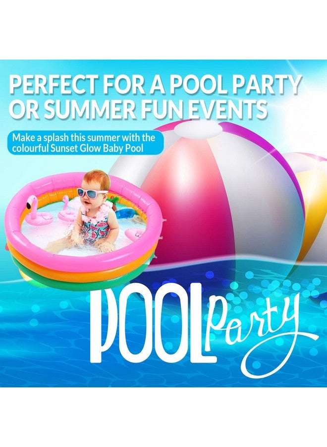 6 Pack Kiddie Pool For Toddler 34 X 10 Inch Inflatable Kids Swimming Pool Small Baby Pool Blow Up 3 Rings Round Baby Padding Pool For Indoor And Outdoor Water Game Play Center (Bright Style)