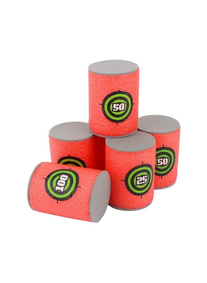 6 Pcs Foam Can Target Compatible For Nerf Elite Series Blasters Kids Toy