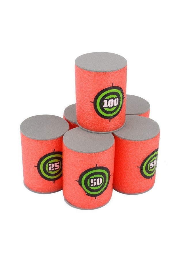 6 Pcs Foam Can Target Compatible For Nerf Elite Series Blasters Kids Toy
