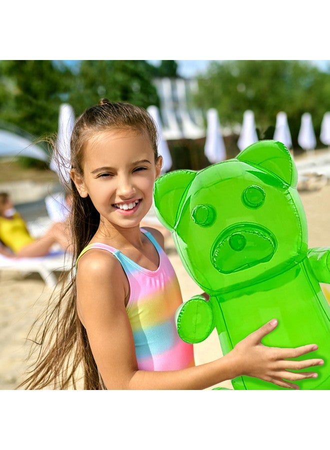 6 Pack Inflatable Gummy Bears Huge 24 Great For Party Decorations Unique Blow Up Pool Toys For Kids Candyland Themed Birthday Party Decorations Supplies By 4E'S Novelty