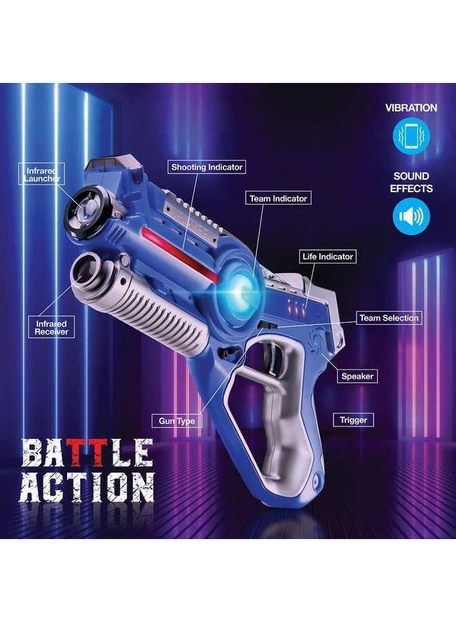 Laser Tag Sets Gun Vest Infrared Laser Tag Set 4 Guns 4 Vests Laser Tag Gun Toys For Indoor Outdoor Laser Tag Game Set Best Gift Boys Girls Original By Play22