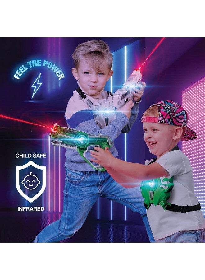 Laser Tag Sets Gun Vest Infrared Laser Tag Set 4 Guns 4 Vests Laser Tag Gun Toys For Indoor Outdoor Laser Tag Game Set Best Gift Boys Girls Original By Play22