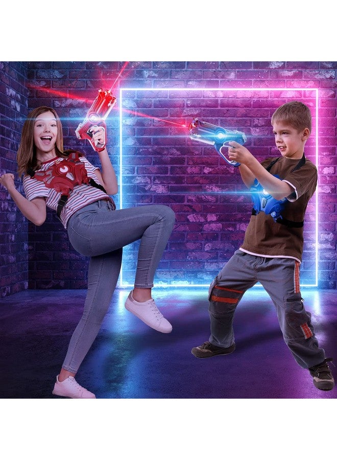 Laser Tag Sets Gun Vest Infrared Laser Tag Set 4 Guns 4 Vests Laser Tag Gun Toys For Indoor Outdoor Laser Tag Game Set Best Gift Boys Girls Original By Play22