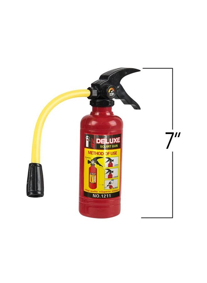 Fire Extinguisher Squirt Toy For Kids (Set Of 2) 7” Water Gun With Realistic Design Fun Outdoor Summer Toys For Boys And Girls Great Fireman Toy For Children/Novelty Gag Gift Item