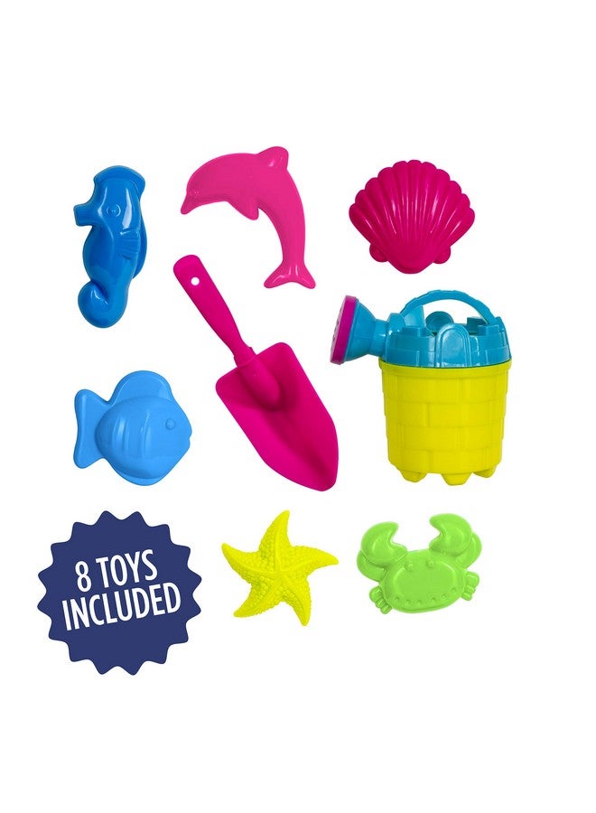 Kiddie Indoor/Outdoor Activity Play Set Portable Toy Playset With Eight (8) Toys Popon Canopy Takealong Funtime Playtime