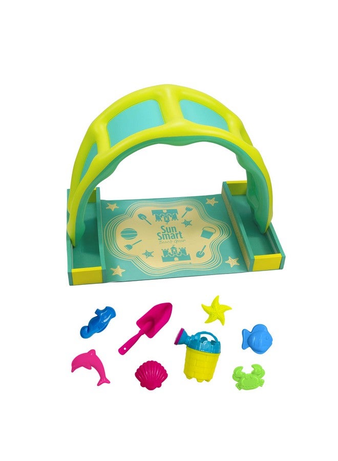 Kiddie Indoor/Outdoor Activity Play Set Portable Toy Playset With Eight (8) Toys Popon Canopy Takealong Funtime Playtime