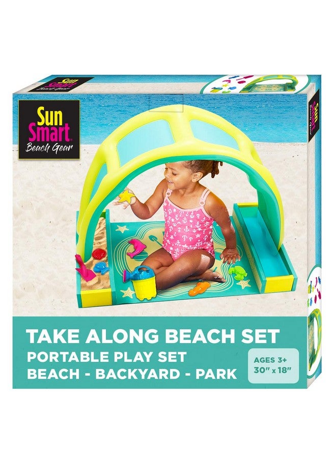 Kiddie Indoor/Outdoor Activity Play Set Portable Toy Playset With Eight (8) Toys Popon Canopy Takealong Funtime Playtime
