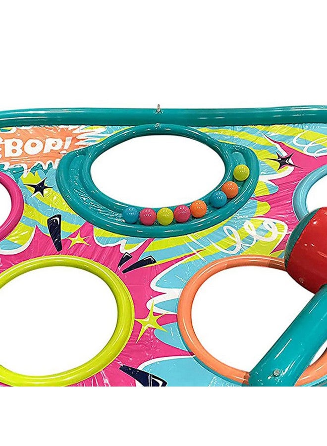 Whopper Bopper 92 X 60 Inflatable Outdoor Swimming Pool Floating Game Mat With Oversized Mallet And 8 Softtouch Game Balls For 5 Players
