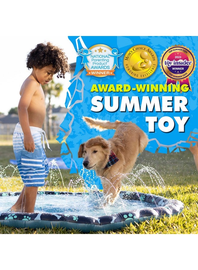 Non Slip Splash Pad For Kids And Dogs 69’’ Extra Large Sprinkler Kids Dog Water Summer Toys Great Outdoor Toys Toddlers 13 Ages 48 Wading Pool Backyard